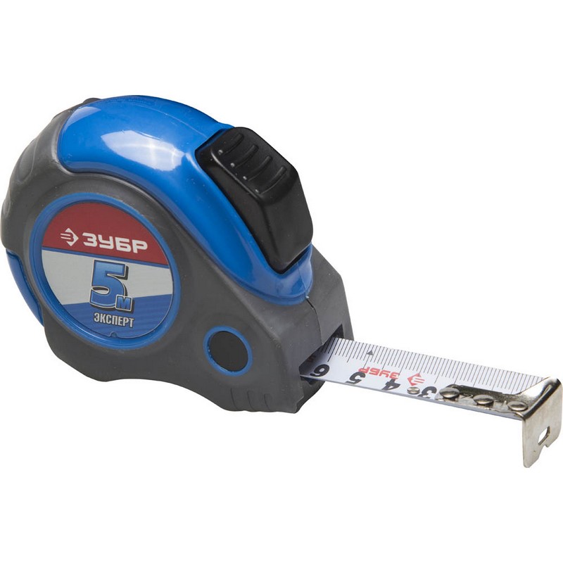 Рулетка ЗУБР, двухкомпонентный корпус, автостоп, 5 м / 25 мм 34057-05-25_z01
