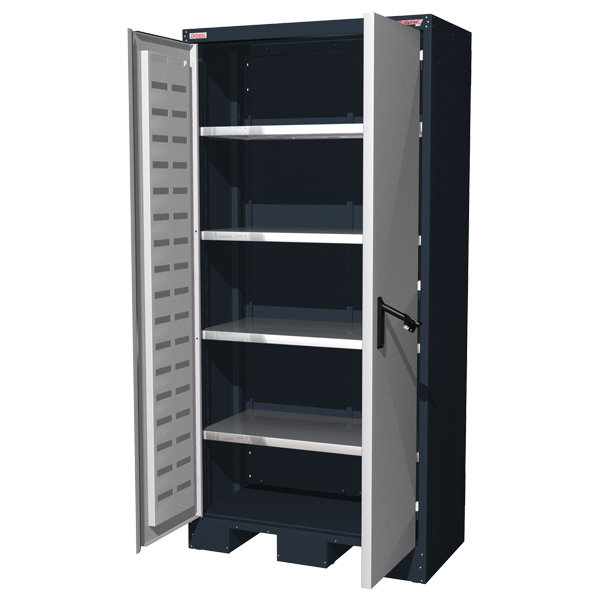 Шкаф инструментальный Титан с 4 полками 950х500х1950мм - темно-серый/белый хром 08.3004-7016/7700	