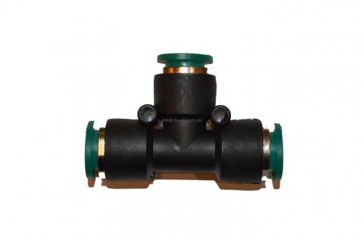 Фитинг пластик PU тройник 10 x 10 mm ЕС630610