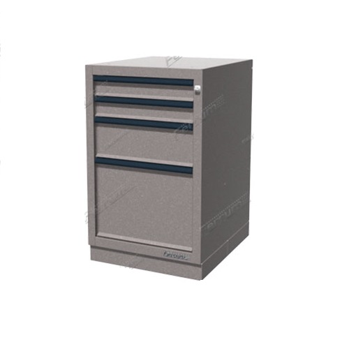 Тумба верстачная с 4 ящ., и ц/замком, с напр. на развернутом подшипнике  600х500х820мм. 01.404R-9007